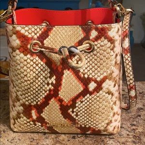 Small snake skin leather purse by MK